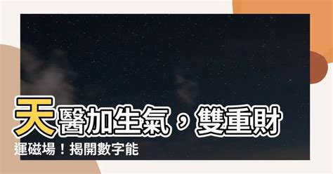 天醫生氣|【天醫 生氣】天醫生氣強勢磁場組合：趨吉避兇，招財旺運